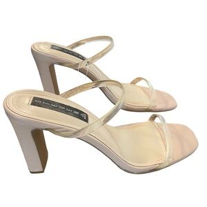 Steve Madden Blush Nude Clear-Strap Minimalist Sandal in size 10